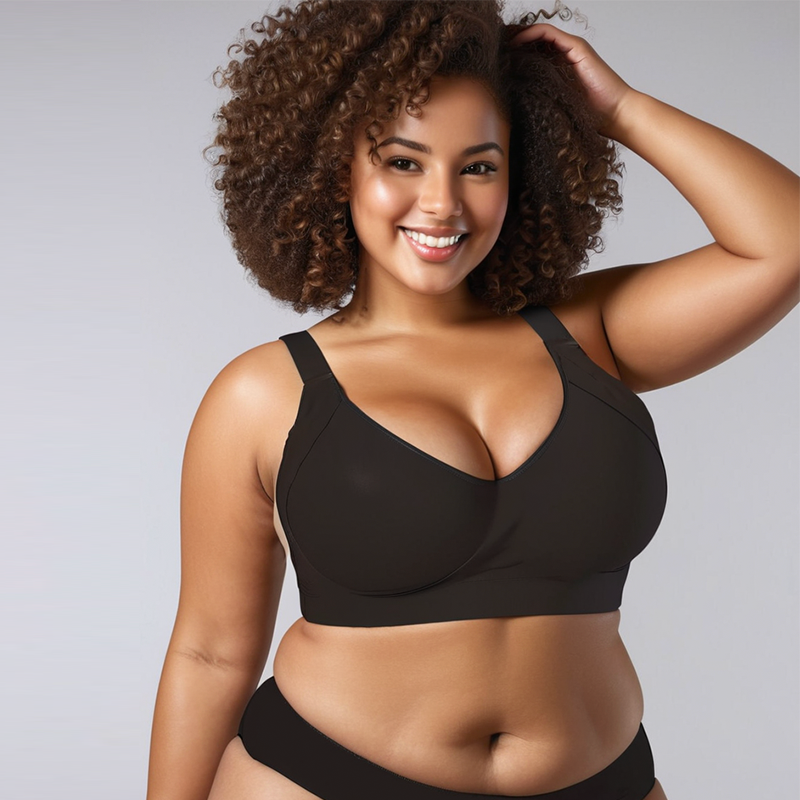 FallSweet Seamless Push Up Bra | Wireless Plus Size Bralette M-6XL