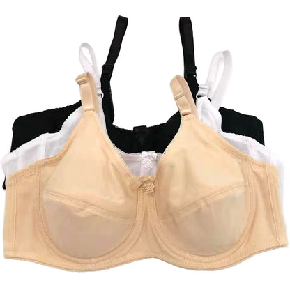 Plus Size Full Coverage Minimizer Bra | Large Cup B-E Push Up with Lace and Cotton Lining