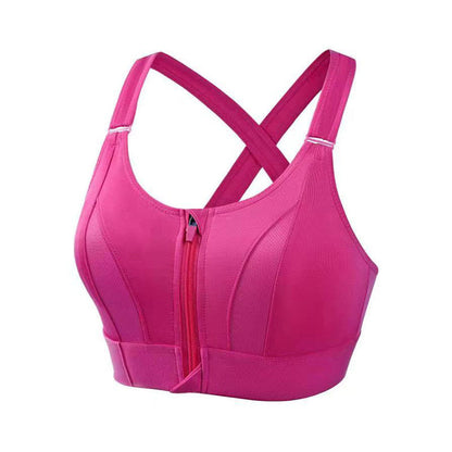 Zip Front Adjustable High Impact Sports Bras for Women Premium Quality Full Coverage Workout Running Removable Pads