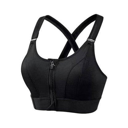 Zip Front Adjustable High Impact Sports Bras for Women Premium Quality Full Coverage Workout Running Removable Pads