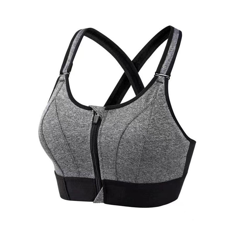 Zip Front Adjustable High Impact Sports Bras for Women Premium Quality Full Coverage Workout Running Removable Pads