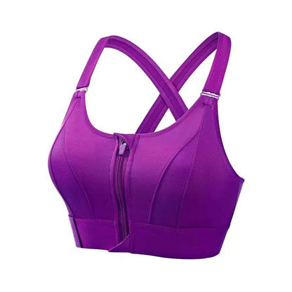 Zip Front Adjustable High Impact Sports Bras for Women Premium Quality Full Coverage Workout Running Removable Pads