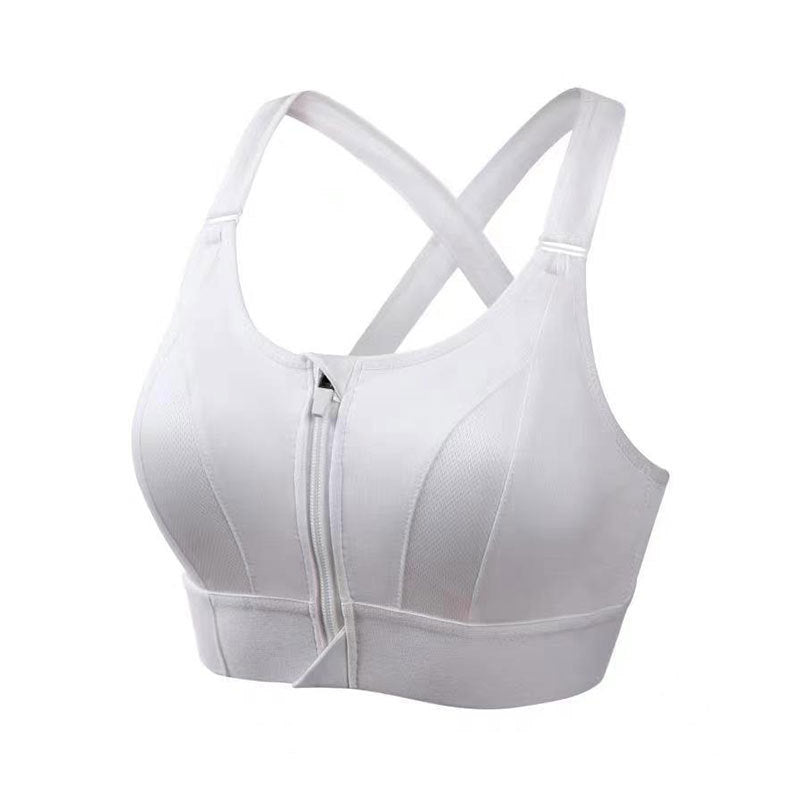 Zip Front Adjustable High Impact Sports Bras for Women Premium Quality Full Coverage Workout Running Removable Pads