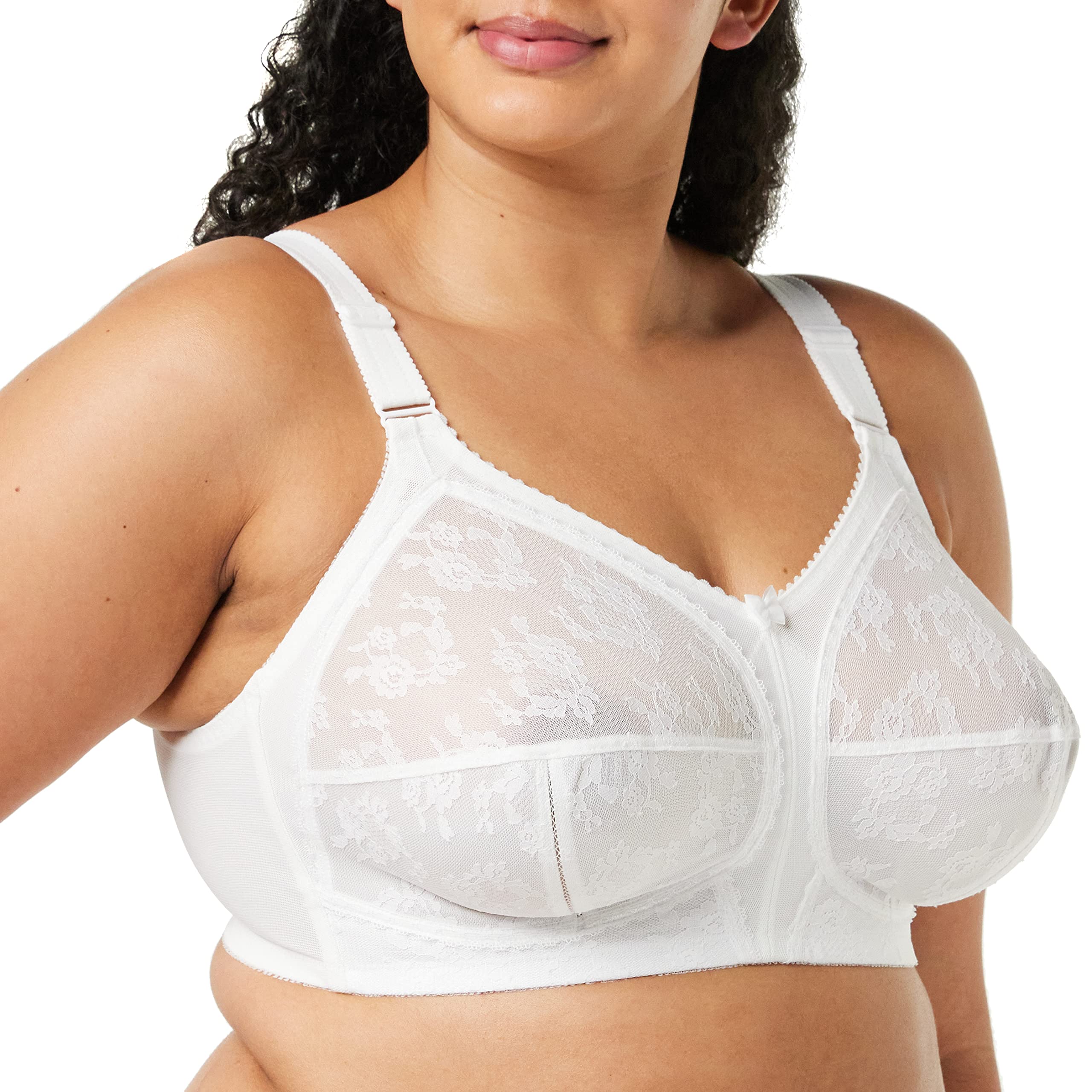 Plus Size Sexy Lace Minimizer Bra | Full Figure Push Up Wireless Bra for Large Busts