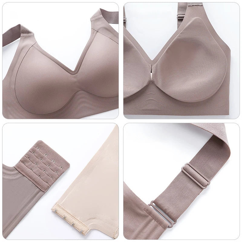 FallSweet Seamless Push Up Bra | Wireless Plus Size Bralette M-6XL