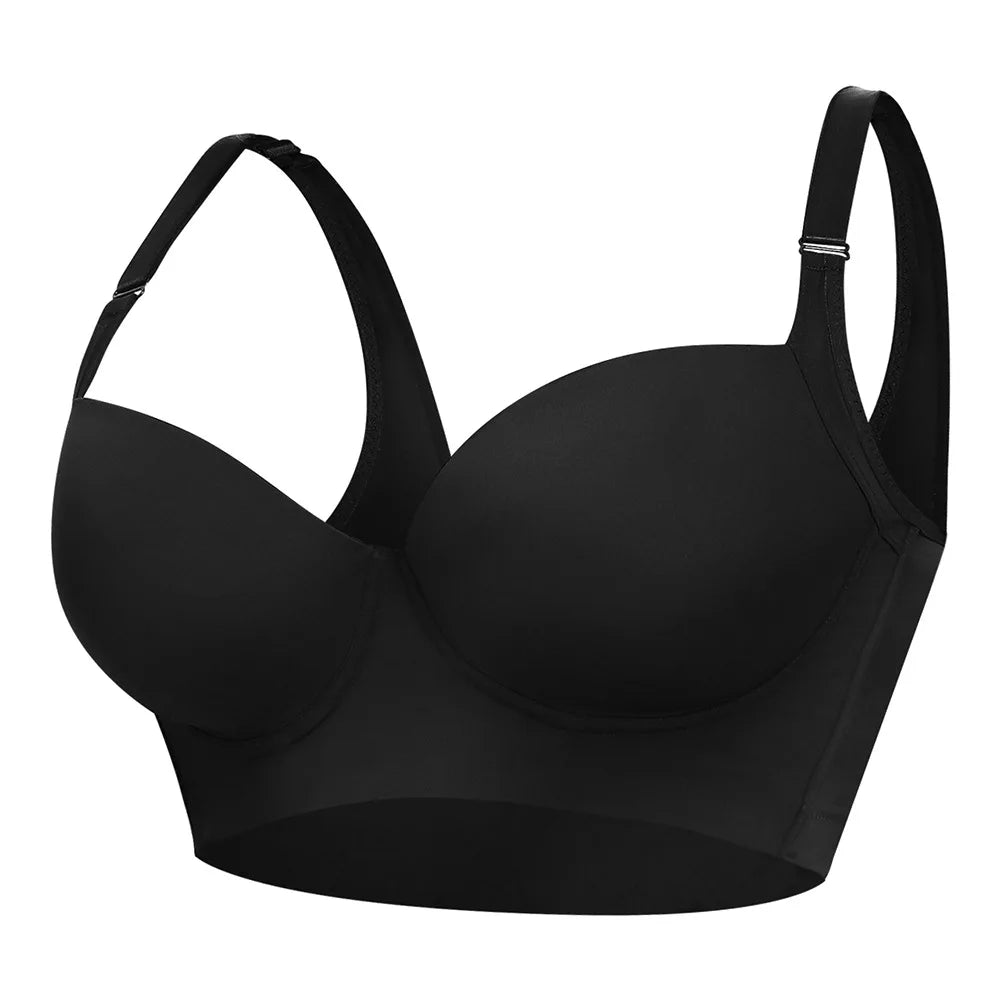 Plus Size Full Coverage Lifting Lace Bra | Wire-Free Sports & Back Shaper