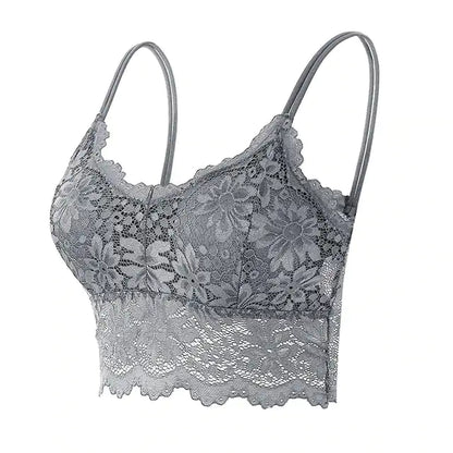 Plus Size  Lace  Bra | Comfortable Bandeau Bra with Removable Pads