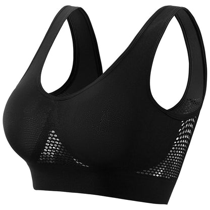 Plus Size Wireless Sports Bra | Seamless Mesh Yoga Bralette for Women 6XL