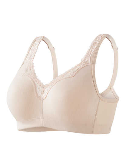 Full Cup Bras For Women Underwear Comfort Cotton Big Cup Seamless Wireless Ultra-thin Minimizer Bras Plus Size B C D E F G H I