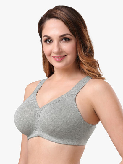 Full Cup Bras For Women Underwear Comfort Cotton Big Cup Seamless Wireless Ultra-thin Minimizer Bras Plus Size B C D E F G H I